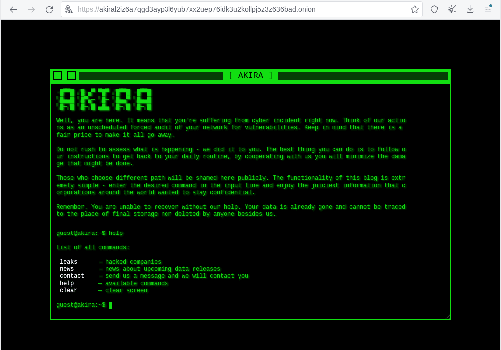 Akira Ransomware